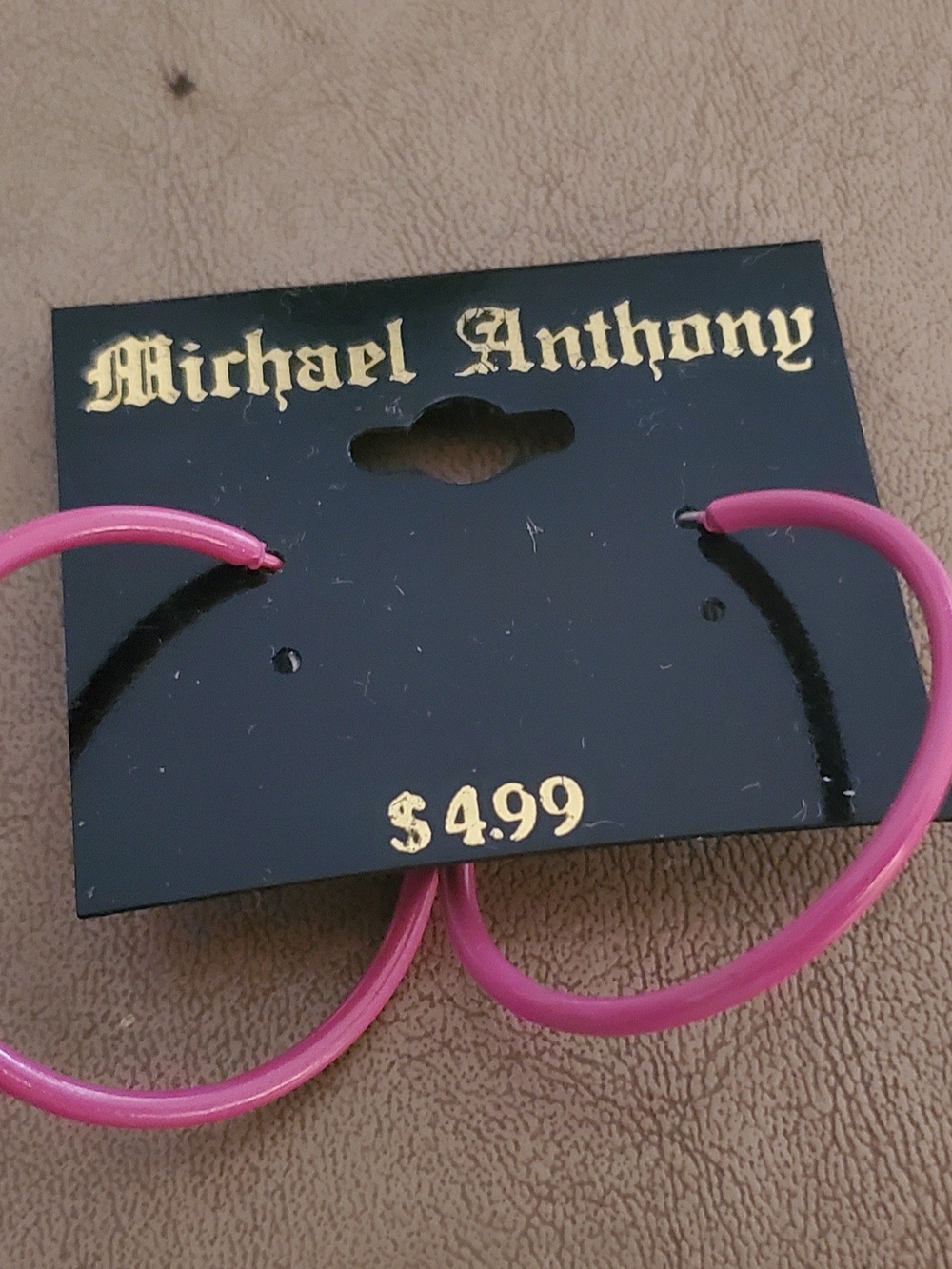Michael Anthony Pink Hoop Earrings